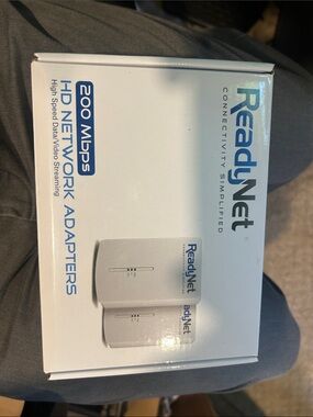 Ready net White Powerline Network Adapters - 200 Mbps (Pair)